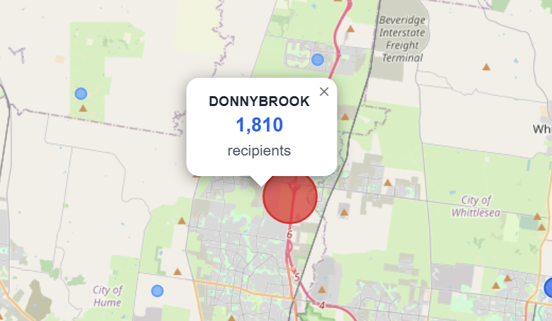 Areas with Highest Recipients of Govt Support